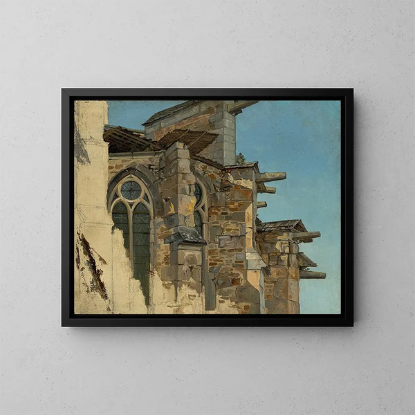 La cattedrale di Altenberg - Andreas Achenbach — quadro incorniciato alla parete