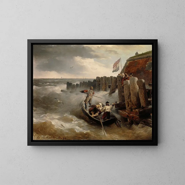 Marine - Andreas Achenbach — quadro incorniciato alla parete