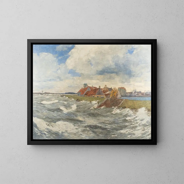 Bocca della Meuse a Willemstadt di fronte a Dordrecht - Andreas Dirks — quadro incorniciato alla parete