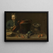 Uomo in cucina - Andreas Held — quadro incorniciato alla parete