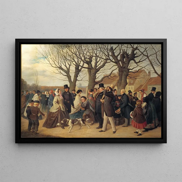 Andreas Herman Hunus - Promenading on the Ramparts of Copenhagen on the Evening of a Public Holiday in Spring.webp