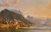 Vista del lago Traunsee con Traunstein e la montagna Schlafende Griechin sullo sfondo - Andreas Passy — vista dell’opera