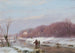 Paesaggio invernale con raccoglitori di legna sul ghiaccio - Andreas Schelfhout — vista dell’opera