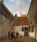 Interno cortile - Andreas Schelfhout — vista dell’opera