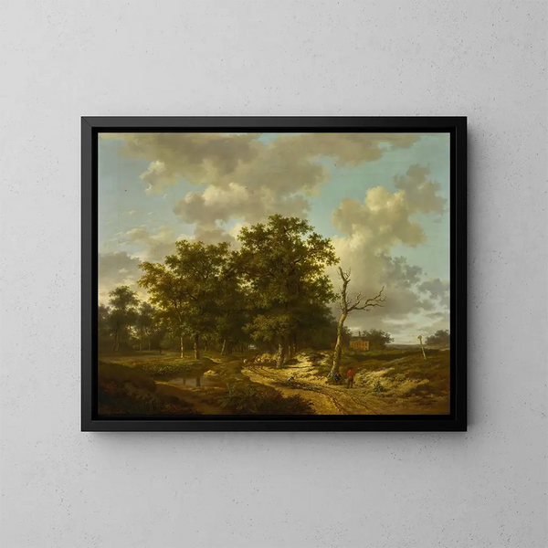Paesaggio estivo - Andreas Schelfhout — quadro incorniciato alla parete