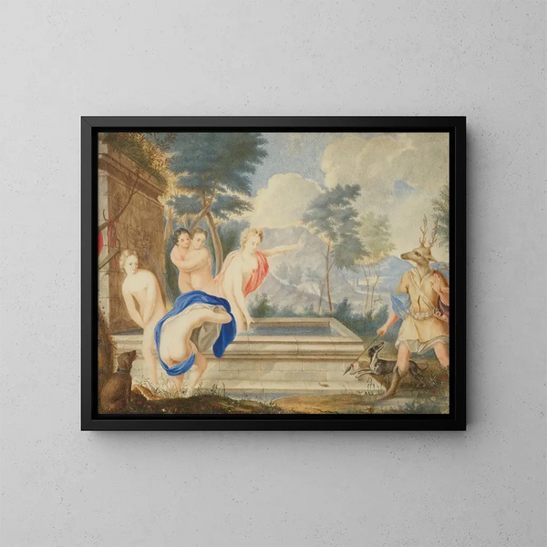 Diane e Atteone - Andreas von Behn — quadro incorniciato alla parete