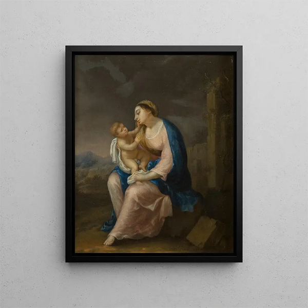 Vergine con Bambino - Andreas von Behn — quadro incorniciato alla parete