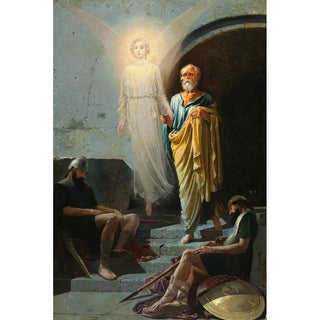Andrei Ryabushkin - An Angel Frees Peter from the Dungeon.webp