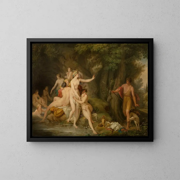Diane e Atteone - Andries Cornelis Lens — quadro incorniciato alla parete