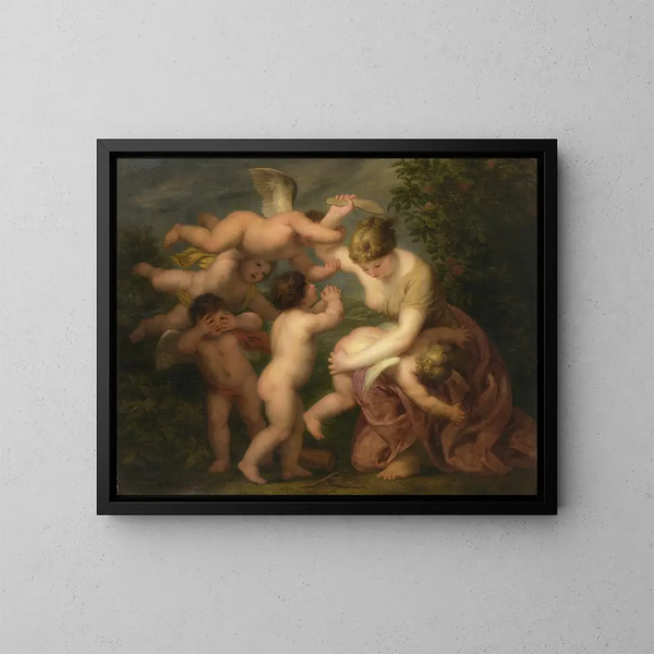 L'educazione dell'amore - Andries Cornelis Lens — quadro incorniciato alla parete