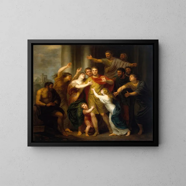Il ritorno di Regolo a Cartagine - Andries Cornelis Lens — quadro incorniciato alla parete