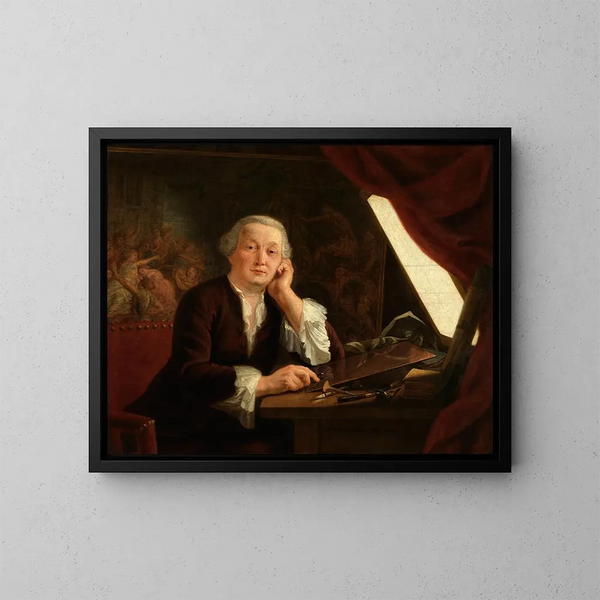 L'Imprimeur Pieter Franciscus Martenasie - Andries Cornelis Lens — quadro incorniciato alla parete