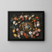 Adorazione dei pastori circondato da una ghirlanda di fiori - Andries Snellinck — quadro incorniciato alla parete