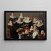 Ritratto del pittore e della sua famiglia - Andries van Bochoven — quadro incorniciato alla parete
