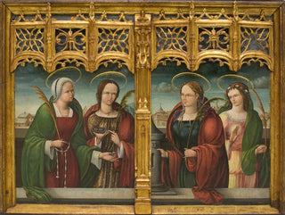 Andrs de Melgar - Saints Apollonia Lucy and Barbara and another Holy Martyr.webp
