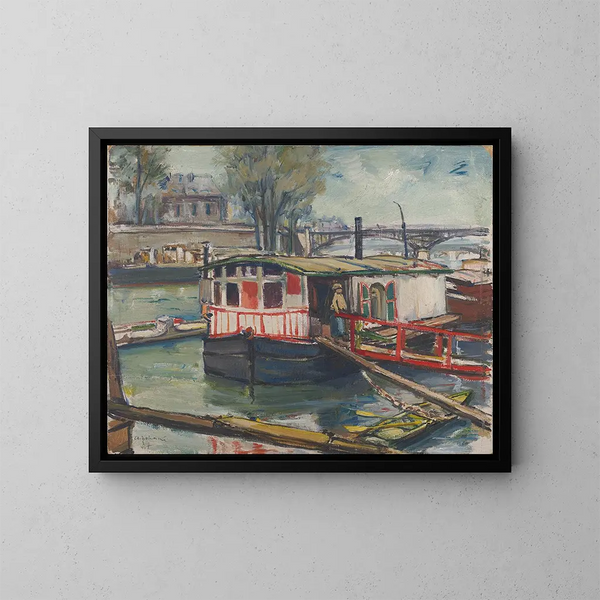 Pesumajad sul fiume Senna - Andrus Johani — quadro incorniciato alla parete