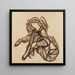 Angelo che suona un cor - Sir Edward Coley Burne-Jones — quadro incorniciato alla parete