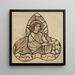 Angelo che tiene la luna - Sir Edward Coley Burne-Jones — quadro incorniciato alla parete