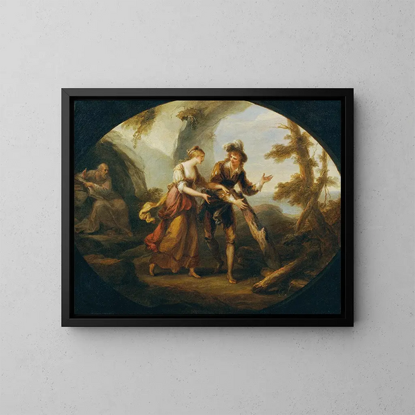 Miranda e Ferdinando - Angelica Kauffman — quadro incorniciato alla parete