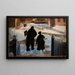 Michael Ancher in viaggio verso il suo studio accompagnato dall'organista Helene Christensen - Anna Ancher — quadro incorniciato alla parete