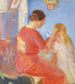 La madre intreccia i capelli del bambino - Anna Ancher — vista dell’opera