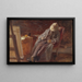 Il pittore Vilhelm Kyhn che fuma la sua pipa - Anna Ancher — quadro incorniciato alla parete