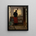 La donna delle pulizie in cucina - Anna Ancher — quadro incorniciato alla parete