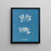 Achnanthes longipes parasite - Anna Atkins — quadro incorniciato alla parete
