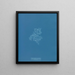 Chylocladia clavellosa - Anna Atkins — quadro incorniciato alla parete