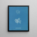 Microcladia glandulosa - Anna Atkins — quadro incorniciato alla parete