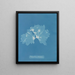 Nitophyllum ulvoideum - Anna Atkins — quadro incorniciato alla parete