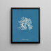 Rhodoménie sobolifera - Anna Atkins — quadro incorniciato alla parete