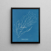 Rhizodes di Sporochnus - Anna Atkins — quadro incorniciato alla parete