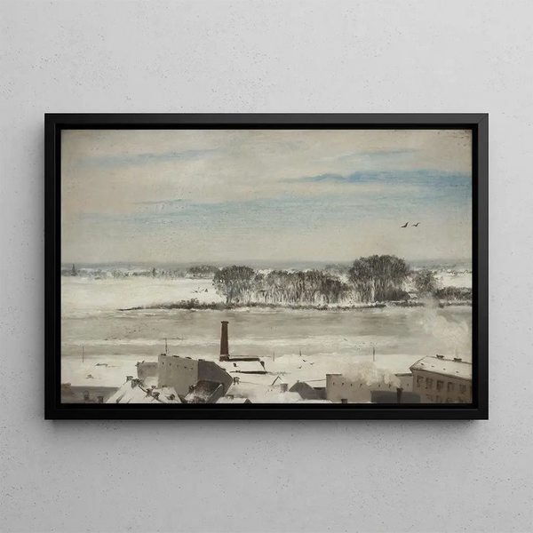 Vista dalle finestre della veranda - Anna Bilińska-Bohdanowicz — quadro incorniciato alla parete