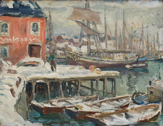 Anna Boberg - Jetty Lofoten Study from North Norway.webp