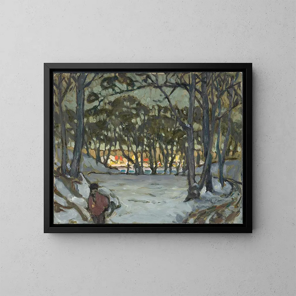 Studio invernale di Djurgården, Stoccolma - Anna Boberg — quadro incorniciato alla parete