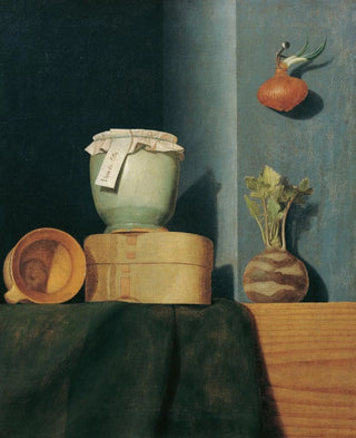 Anna Maria Punz - Stillleben mit Kchengeschirr Zwiebel und Kohlrabi.webp