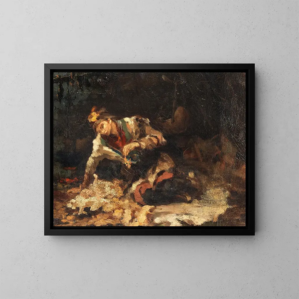 Donna Samie e suo figlio - Anna Nordlander — quadro incorniciato alla parete