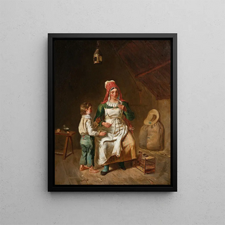 AnneGenevive Greuze - Mor och son med en fgel.webp