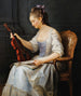 Ritratto di una violinista - Anne Vallayer-Coster — vista dell’opera