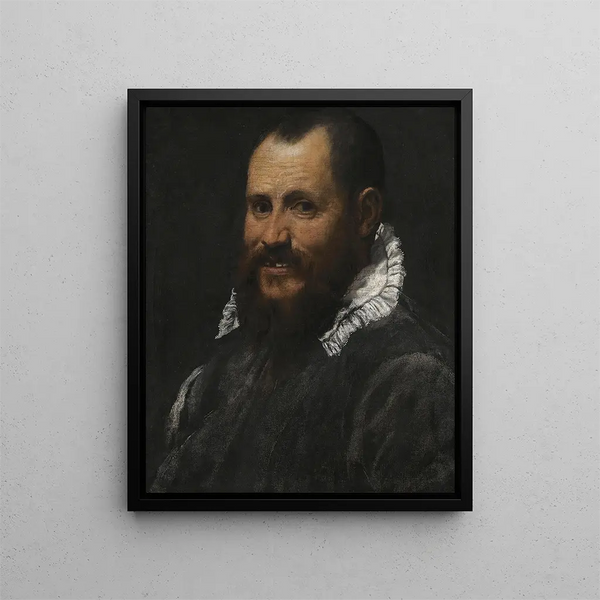 Ritratto di un uomo - Annibale Carracci — quadro incorniciato alla parete