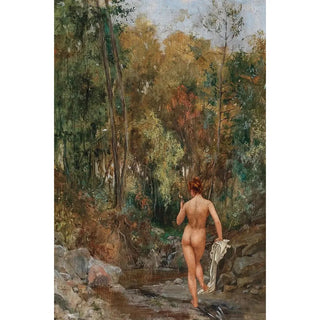 Anonymous - A Beauty By A Brook In A Forest Allegory Of Vanity.webp