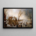 Scène d'hiver sur la glace - Anonyme — quadro incorniciato alla parete