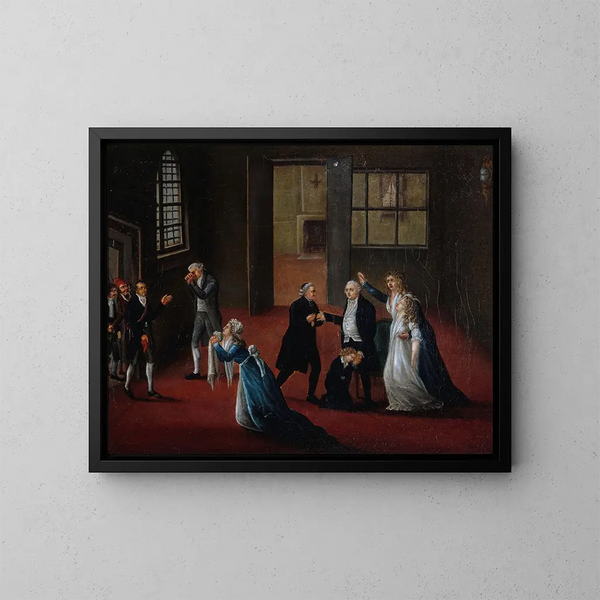Addio di Luigi XVI alla sua famiglia il 20 gennaio 1793 - Anonimo — quadro incorniciato alla parete