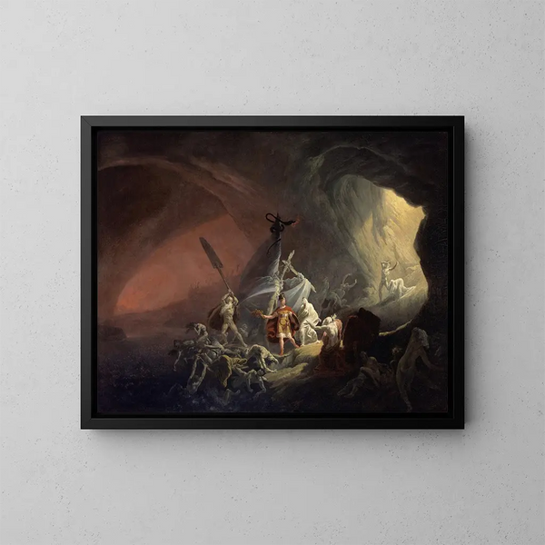 Enea e la Sibilla - Anonimo — quadro incorniciato alla parete