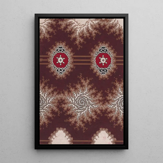 Anonymous - Alternating Horizontal Garlands of Branches with Abstract Swirls and Rosettes Flanked by Stylized Leaves and Framed by an Interlaced Ornamental Motif.webp