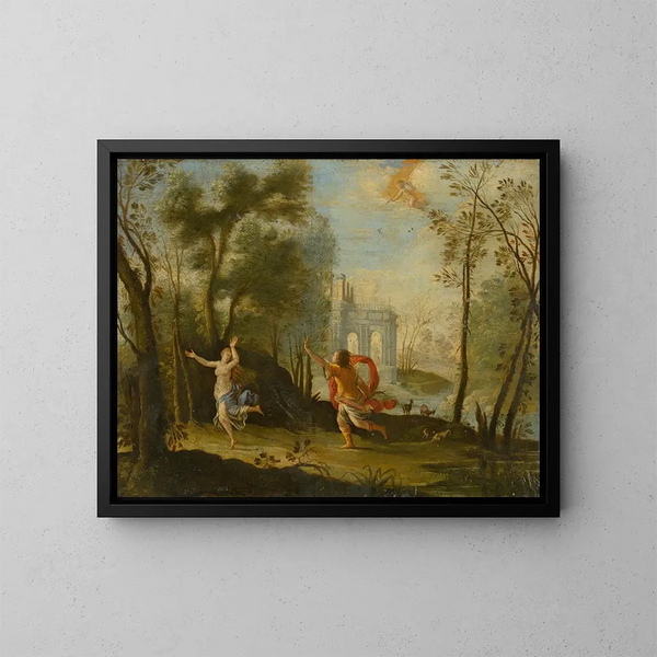 Apollo che insegue Dafne - Anonimo — quadro incorniciato alla parete
