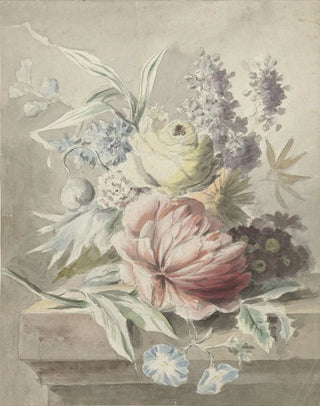 Anonymous - Bloemen op een plint liggende.webp