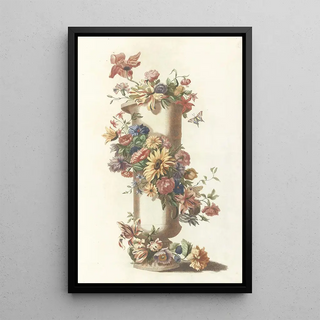 Anonymous - Cilindrische vaas met bloemenkrans.webp