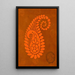 Riproduzione del dipinto Design per un tessuto tessuto di Paisley - Anonimo